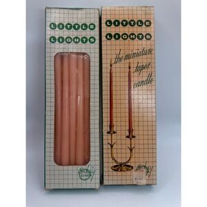 Vintage EmKay "Little Lights" Candles Pink & Red Boxed Sets Mid Century